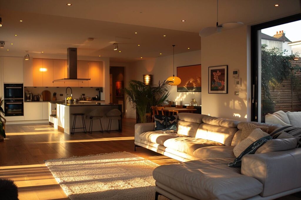 Extension de maison avec des plans et des règles